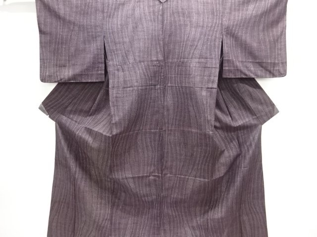 JAPANESE KIMONO / HITOE TSUMUGI / WOVEN WAVY STRIPE 